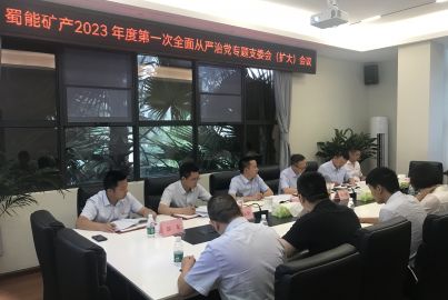 蜀能矿产召开2023年度第一次全面从严治党专题支委会（扩大）会议