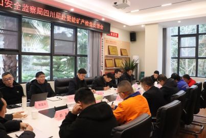 国家矿山安全监察局四川局总工程师陈元东一行到蜀能矿产开展安全生产督导检查